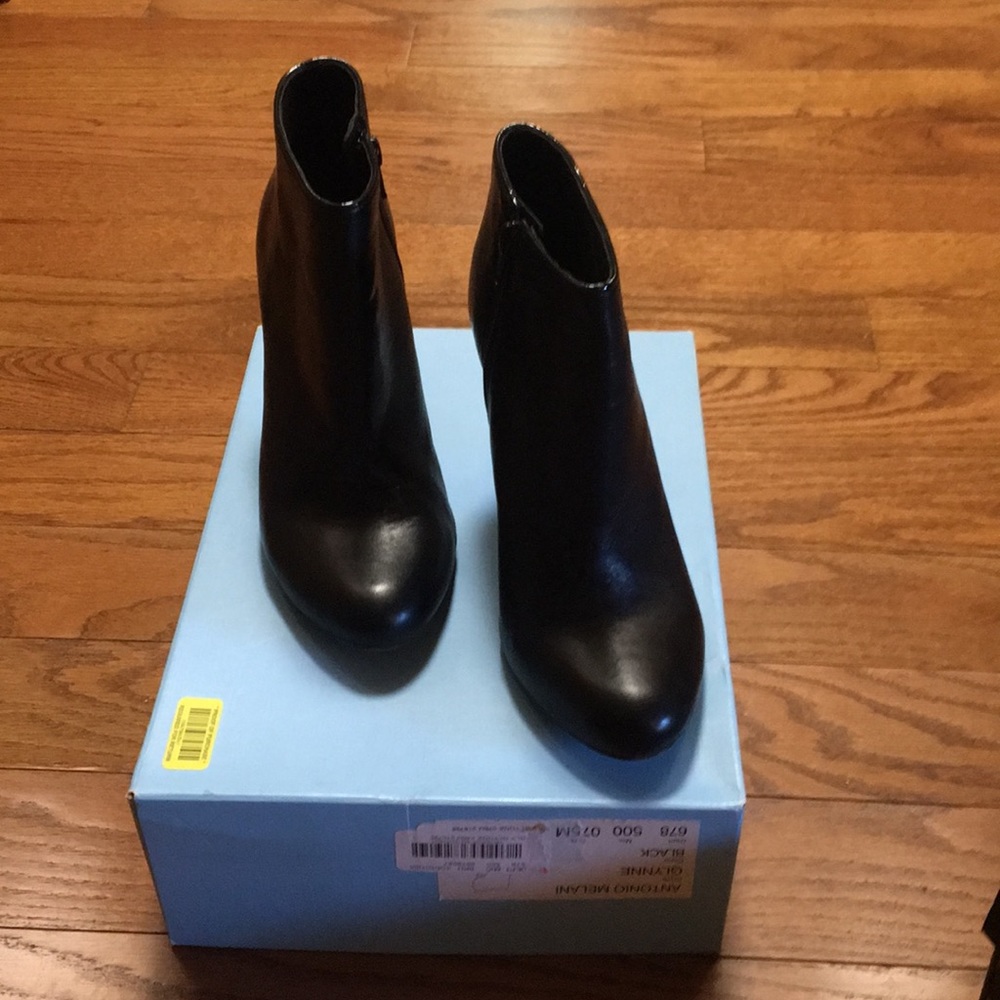 Black high heel booties